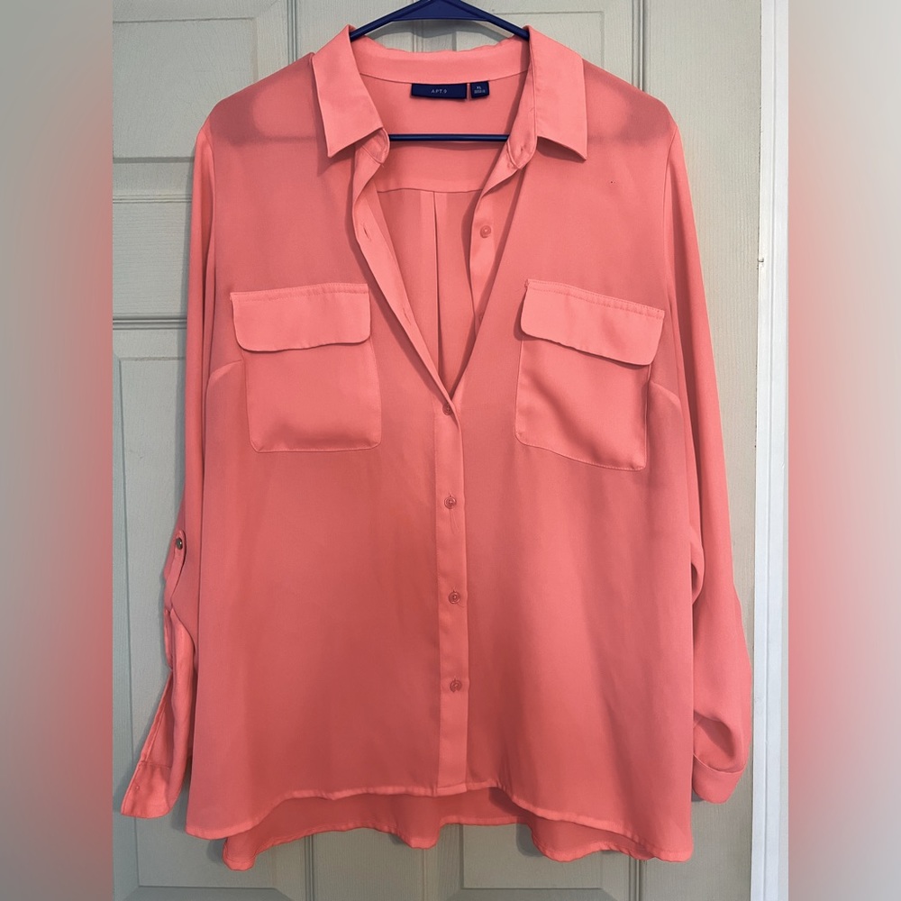 Hot Pink Button Down Shirt